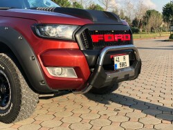 Ford Ranger Off Road Krom Poliüretan Ön Koruma Ön Tampon Koruma Demiri Amazonplus Chrome 2006+ PWT15 - 2