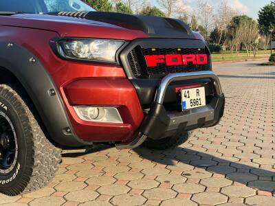 Ford Ranger Off Road Krom Poliüretan Ön Koruma Ön Tampon Koruma Demiri Amazonplus Chrome 2006+ PWT15 - 2