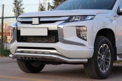 Isuzu Dmax Off Road Saclı Ön Koruma Ön Tampon Koruma Demiri Krom Gloplus Chrome 2006+ PST21 - 3