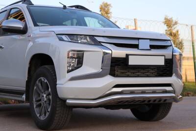 Isuzu Dmax Off Road Saclı Ön Koruma Ön Tampon Koruma Demiri Krom Gloplus Chrome 2006+ PST21 - 4