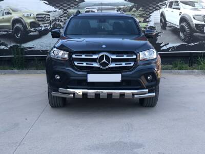 Mercedes X-Class Off Road Krom Ön Koruma Ön Tampon Koruma Demiri Krom Glocity Chrome 2017+ PST23 - 2
