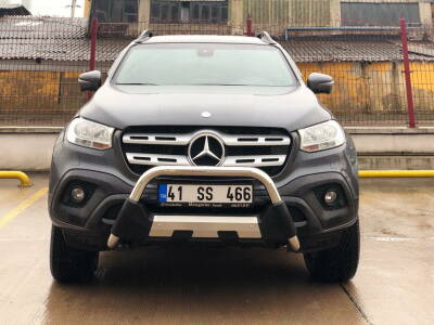 Mercedes X-Class Off Road Krom Poliüretan Ön Koruma Ön Tampon Koruma Demiri Amazonplus Chrome 2017+ PWT15 - 1