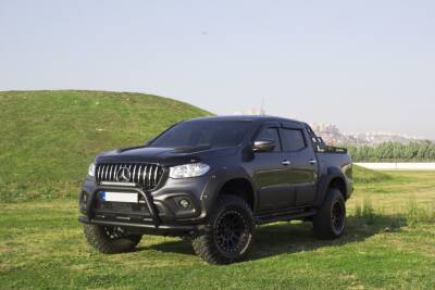 Mercedes X-Class Off Road Ön Tampon Koruma Demiri Siyah FaceOff Black 2017+ PST15 - 3