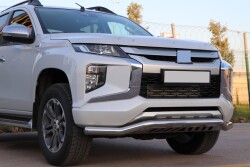 Mercedes X Class Off Road Saclı Ön Koruma Ön Tampon Koruma Demiri Krom Gloplus Chrome 2017+ PST21 - 4