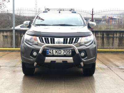 Mitsubishi L200 Off Road Krom Poliüretan Ön Koruma Ön Tampon Koruma Demiri Amazonplus Chrome 2007+ PWT15 - 1
