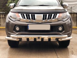 Nissan Navara Off Road Krom Ön Koruma Ön Tampon Koruma Demiri Krom Glocity Chrome 2006+ PST23 - 1