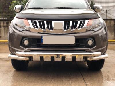 Nissan Navara Off Road Krom Ön Koruma Ön Tampon Koruma Demiri Krom Glocity Chrome 2006+ PST23 - 1