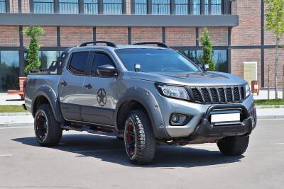 Nissan Navara Off Road Poliüretan Ön Koruma Ön Tampon Koruma Demiri Amazonplus Black 2006+ PWT16 - 2
