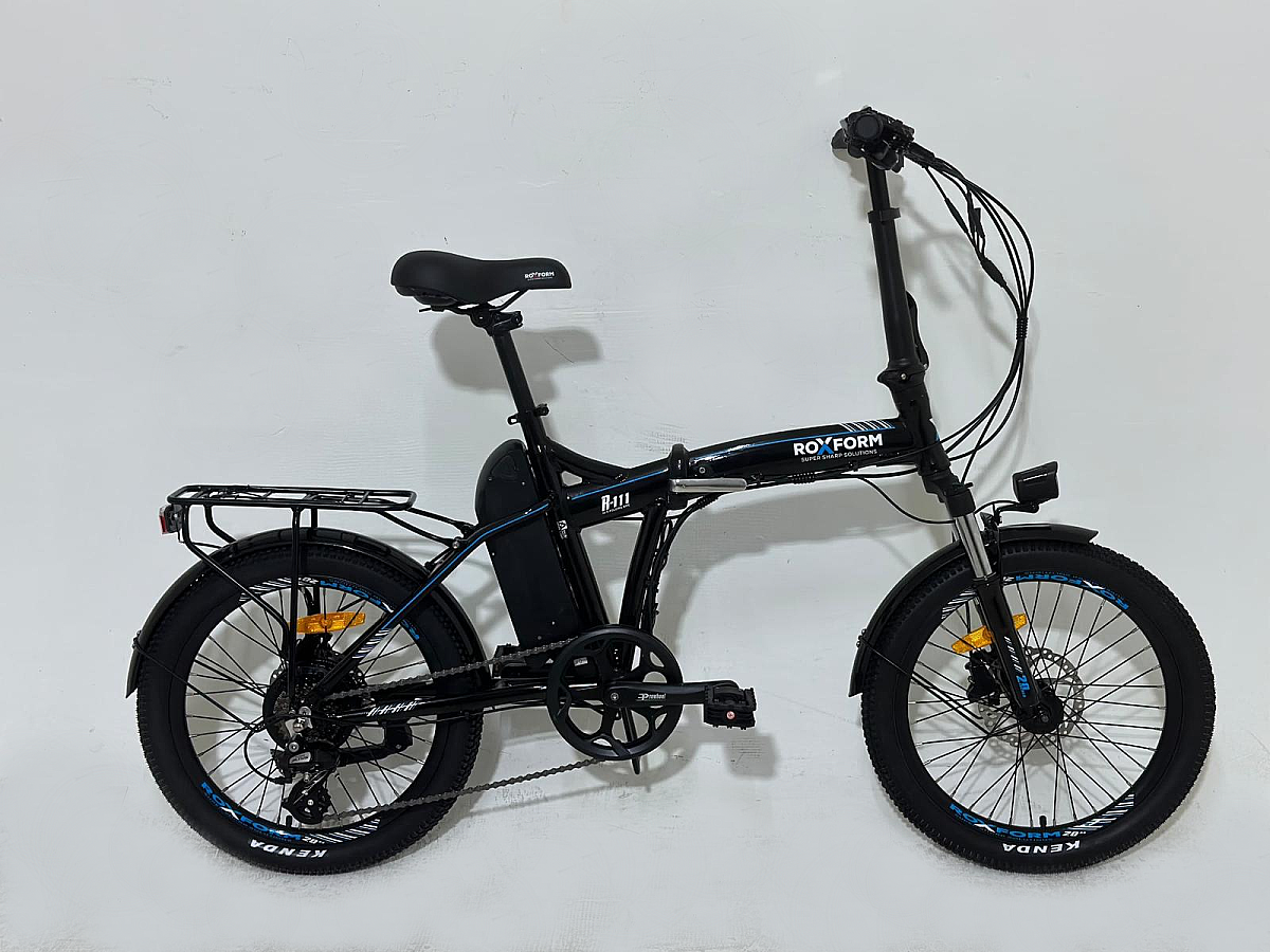 ÖN SİPARİŞ - Roxform R-111 Elektrikli Katlanabilir Bisiklet 15AH Shimano Altus Hidrolik Fren Alüminyum Kadro SİYAH - 1