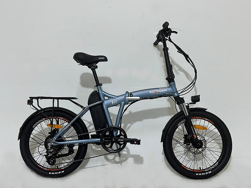 ÖN SİPARİŞ - Roxform R-111 Elektrikli Katlanabilir Bisiklet 15AH Shimano Altus Hidrolik Fren Alüminyum Kadro Titanyum Mavi - Roxform