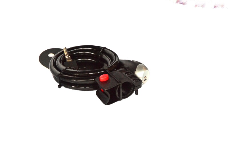 ROXFORM Bisiklet Kilit Anahtarlı 12*1200 mm Spıral Dolamalı Yüksek Güvenlik Siyah - 6