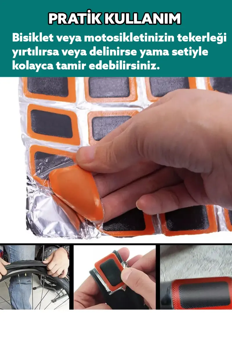 Roxform Bisiklet Lastik Tamir Yama Seti Hızlı Bakım Kiti– 24’lü XBYC 9010 M48 - 4