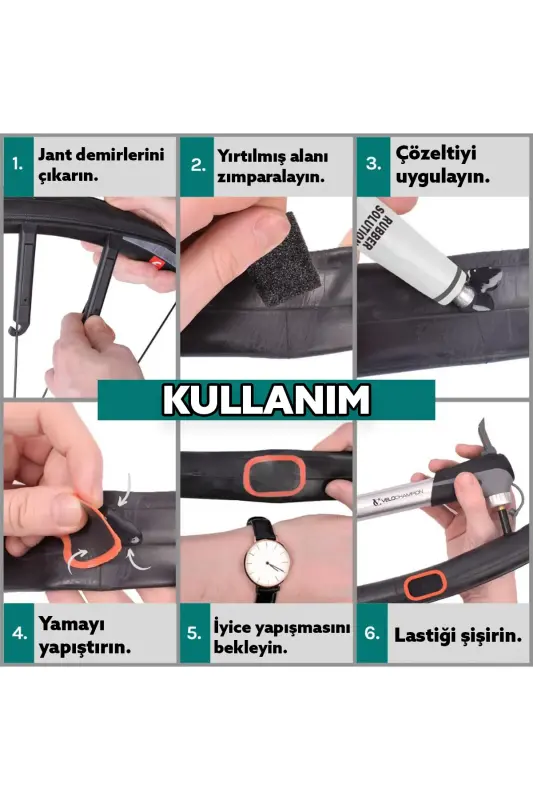 Roxform Bisiklet Lastik Tamir Yama Seti Hızlı Bakım Kiti– 24’lü XBYC 9010 M48 - 3