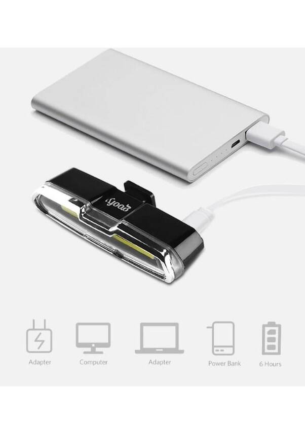 Roxform Bisiklet USB Şarjlı Led Işık Çakar Arka Lamba XBYC 6017-3 - 6