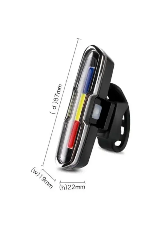 Roxform Bisiklet USB Şarjlı Led Işık Çakar Arka Lamba XBYC 6017-3 - 3