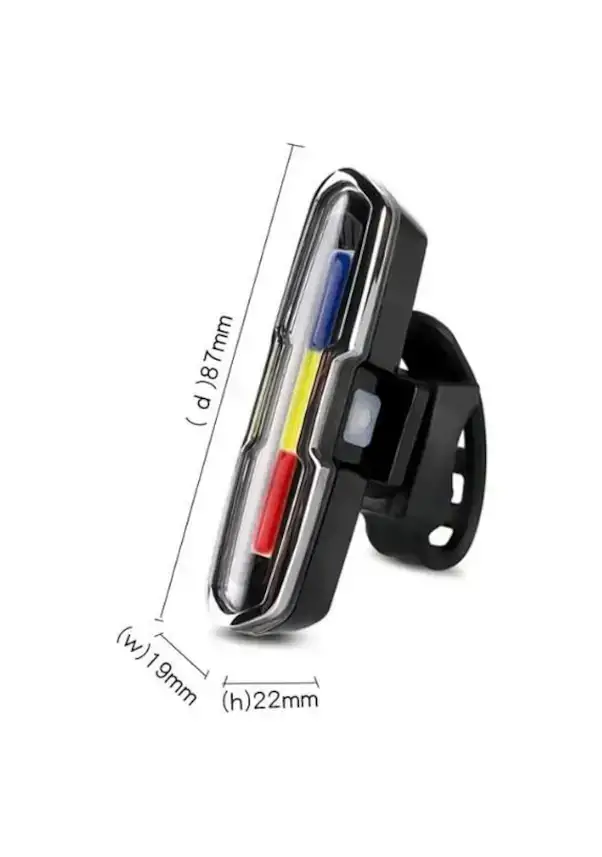 Roxform Bisiklet USB Şarjlı Led Işık Çakar Arka Lamba XBYC 6017-3 - 2