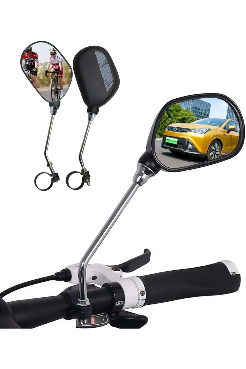 Roxform Bisiklet Ve Elektrikli Bisiklet Reflektörlü Kelepçeli Ayna Bisiklet Aynası JY-102 Mirror - 2