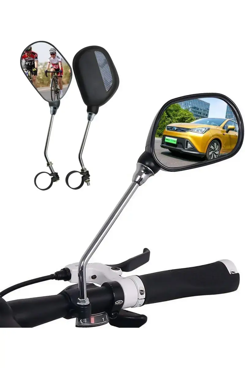 Roxform Bisiklet Ve Elektrikli Bisiklet Reflektörlü Kelepçeli Ayna Bisiklet Aynası JY-102 Mirror - 2