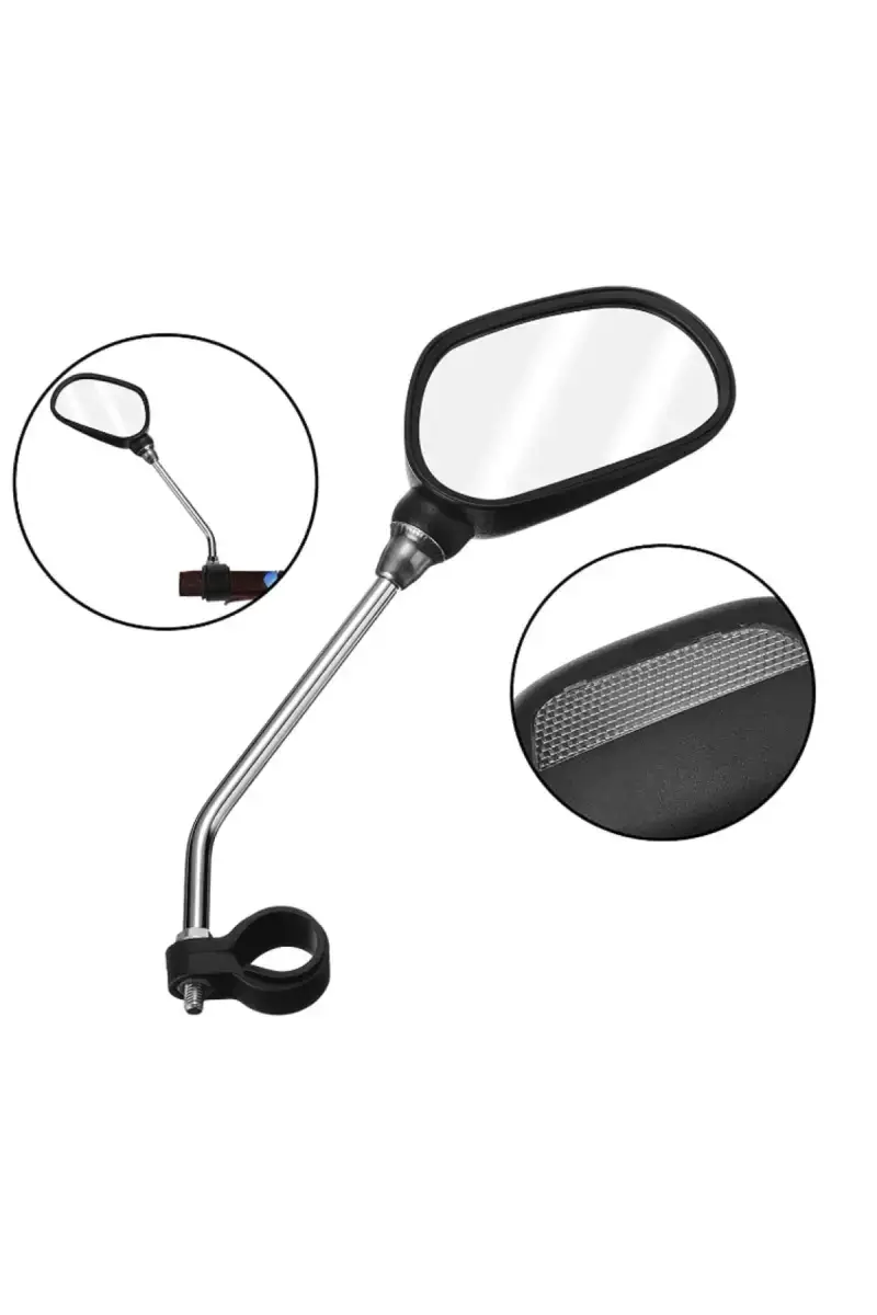 Roxform Bisiklet Ve Elektrikli Bisiklet Reflektörlü Kelepçeli Ayna Bisiklet Aynası JY-102 Mirror - 6