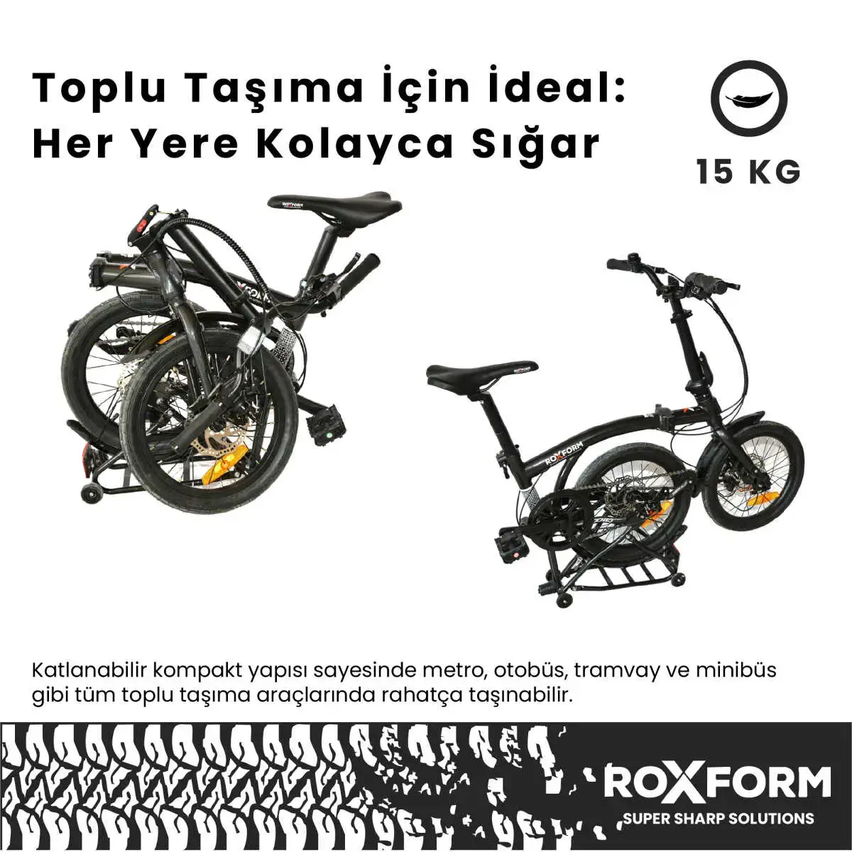 Roxform M-100 Katlanır Bisiklet – 16 Jant, 5 Vites, Alüminyum Kadro - 5