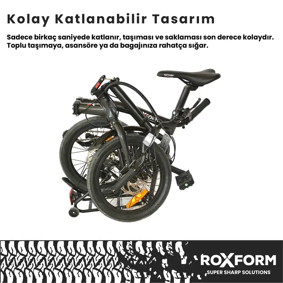 Roxform M-100 Katlanır Bisiklet – 16 Jant, 5 Vites, Alüminyum Kadro - 6
