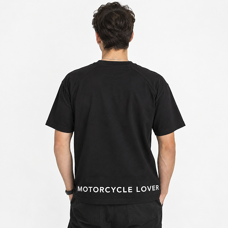 Roxform Motorcycle Lover Baskılı Oversize Tişört | Unisex Bisiklet Tişörtü | %100 Pamuk - 6