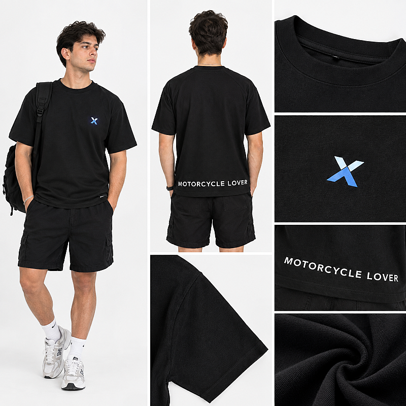 Roxform Motorcycle Lover Baskılı Oversize Tişört | Unisex Bisiklet Tişörtü | %100 Pamuk - Roxform