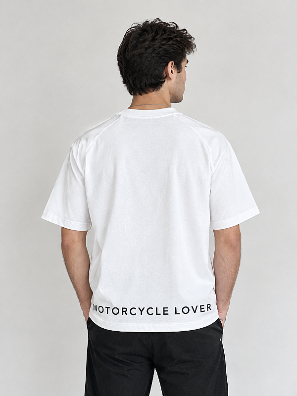 Roxform Motorcycle Lover Baskılı Oversize Tişört | Unisex Bisiklet Tişörtü | %100 Pamuk - 12