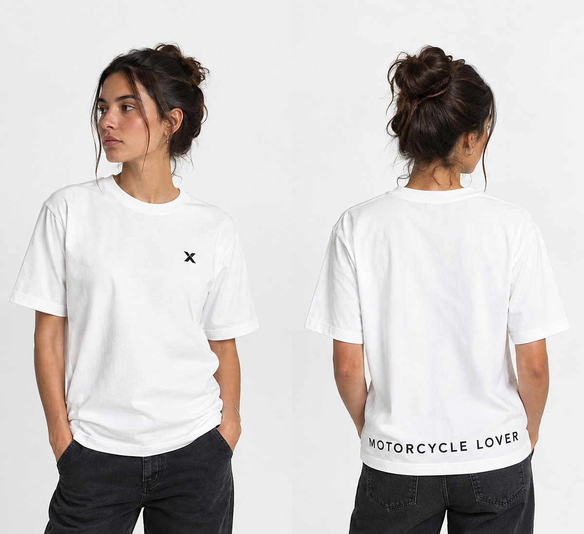 Roxform Motorcycle Lover Baskılı Oversize Tişört | Unisex Bisiklet Tişörtü | %100 Pamuk - 13