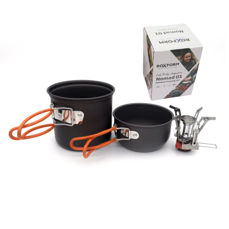 Roxform Nomad 01 Kamp Tencere Seti – Hafif ve Kompakt Kamp Seti - 5