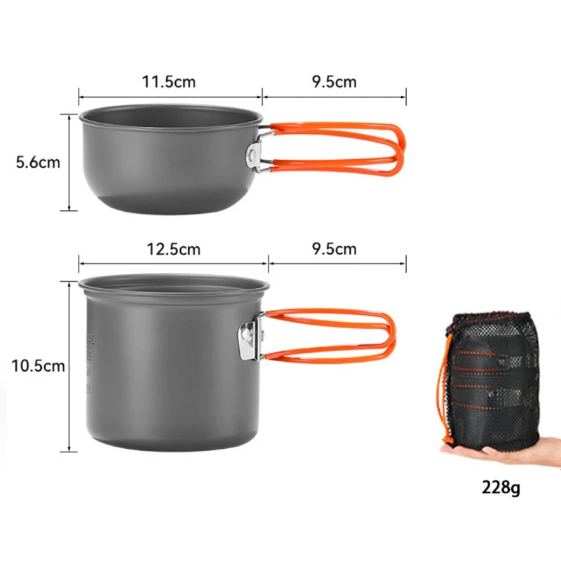 Roxform Nomad 01 Kamp Tencere Seti – Hafif ve Kompakt Kamp Seti - 3