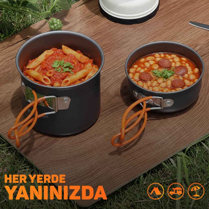 Roxform Nomad 01 Kamp Tencere Seti – Hafif ve Kompakt Kamp Seti - 10