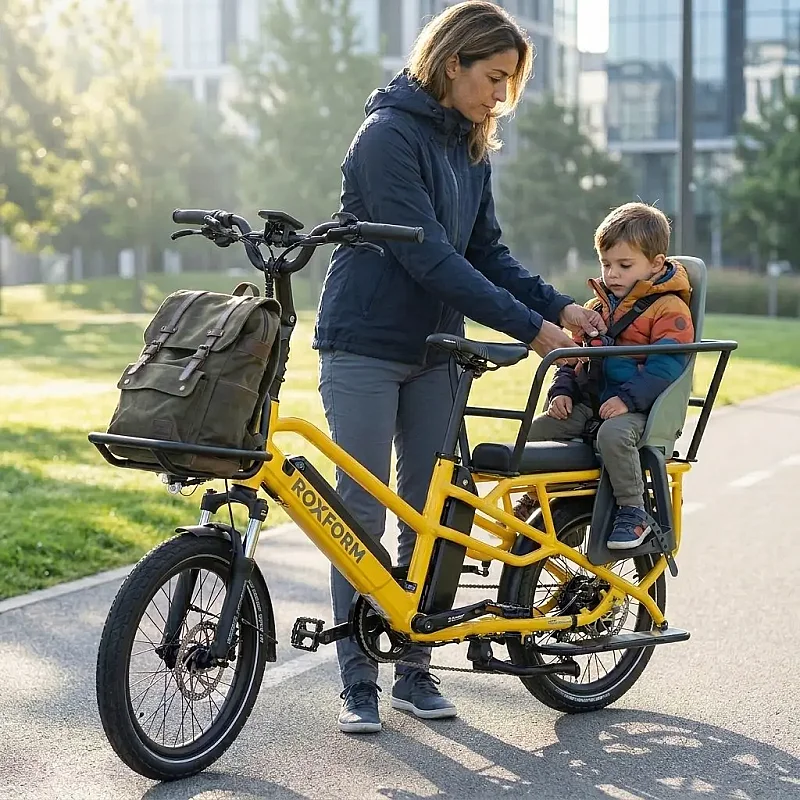 Roxform Porto L Çift Bataryalı Elektrikli Kargo Bisikleti Bafang Hub Motor 60Nm Tork Uzun Menzil - 2