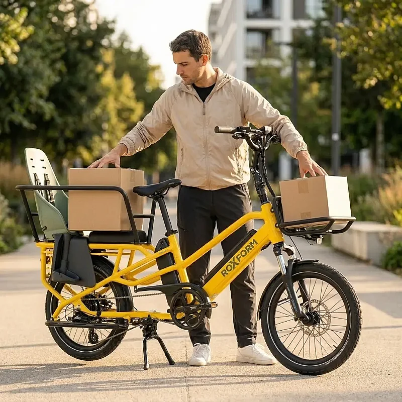 Roxform Porto L Çift Bataryalı Elektrikli Kargo Bisikleti Bafang Hub Motor 60Nm Tork Uzun Menzil - 6