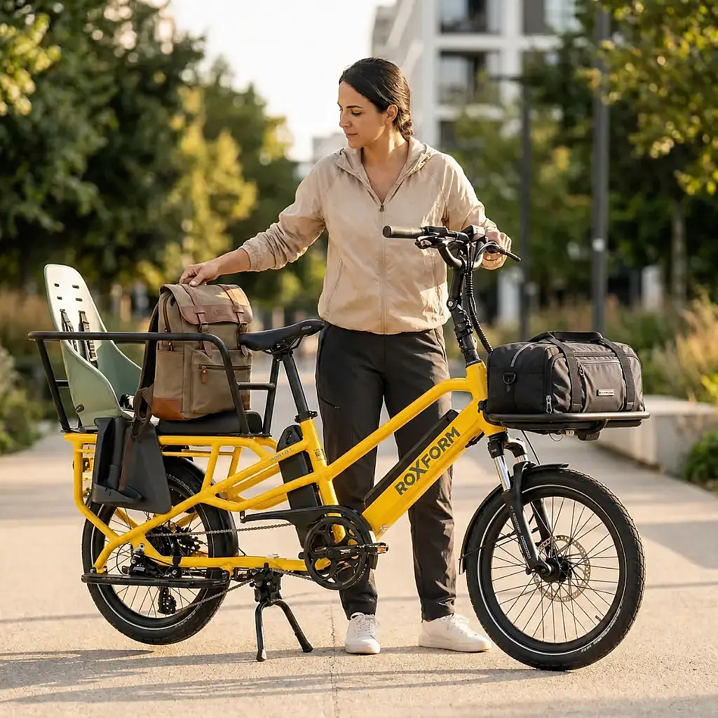 Roxform Porto L Çift Bataryalı Elektrikli Kargo Bisikleti Bafang Hub Motor 60Nm Tork Uzun Menzil - 4