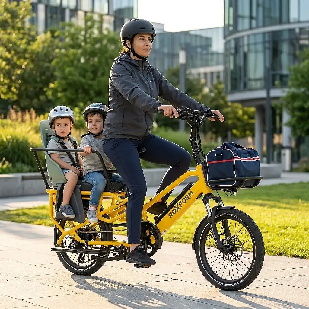 Roxform Porto L Çift Bataryalı Elektrikli Kargo Bisikleti Bafang Hub Motor 60Nm Tork Uzun Menzil - 5