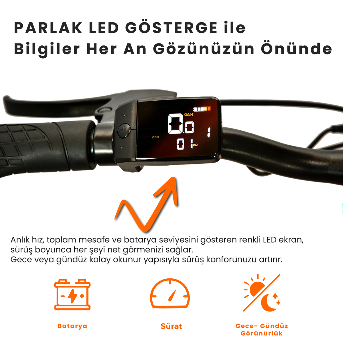 Roxform R-100 Elektrikli Katlanabilir Bisiklet 20 İnç Şehir Bisikleti - 34