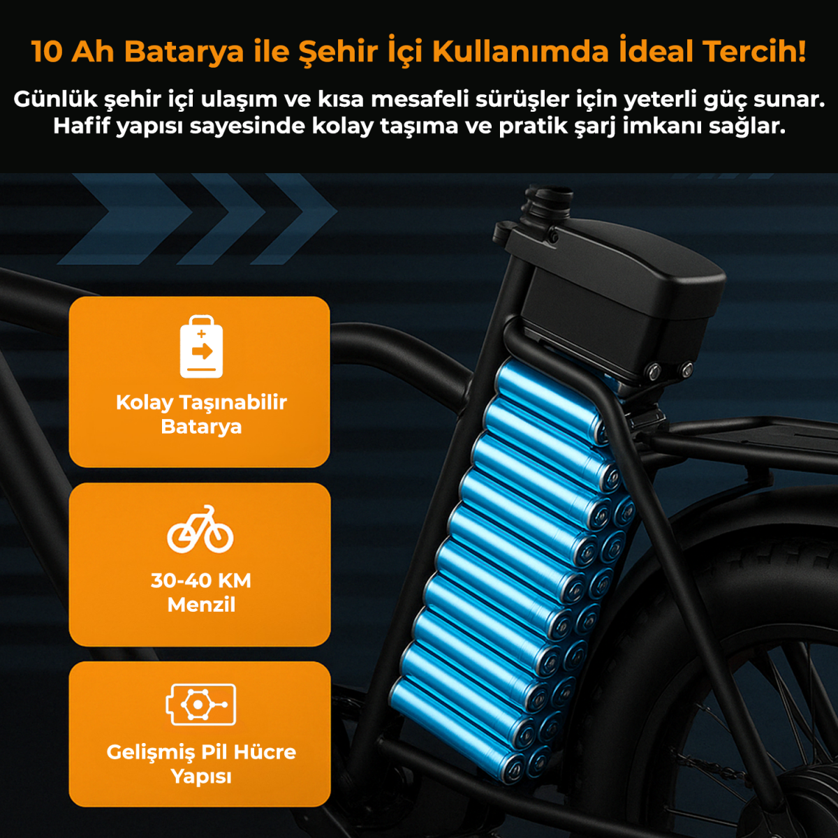 Roxform R-100 Elektrikli Katlanabilir Bisiklet 20 İnç Şehir Bisikleti - 38