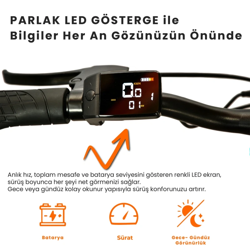 Roxform R-100 Elektrikli Katlanabilir Bisiklet 20 İnç Şehir Bisikleti - 24