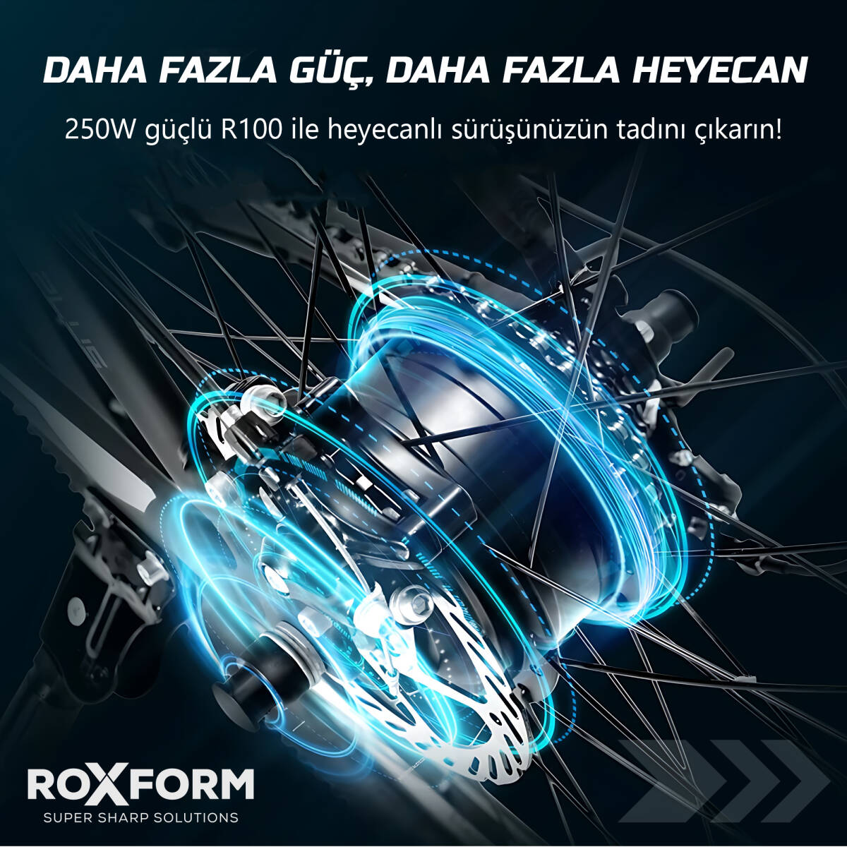 Roxform R-100 Elektrikli Katlanabilir Bisiklet 20 İnç Siyah - 4