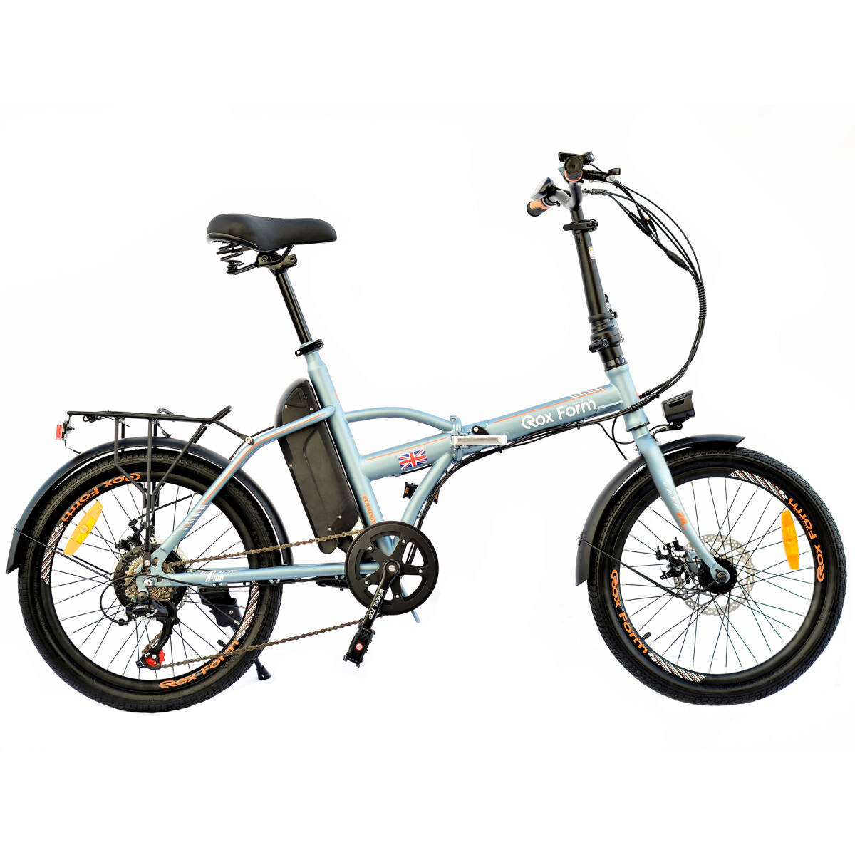 Roxform R-100 Elektrikli Katlanabilir Bisiklet 20 İnç Titanyum Mavi - 1