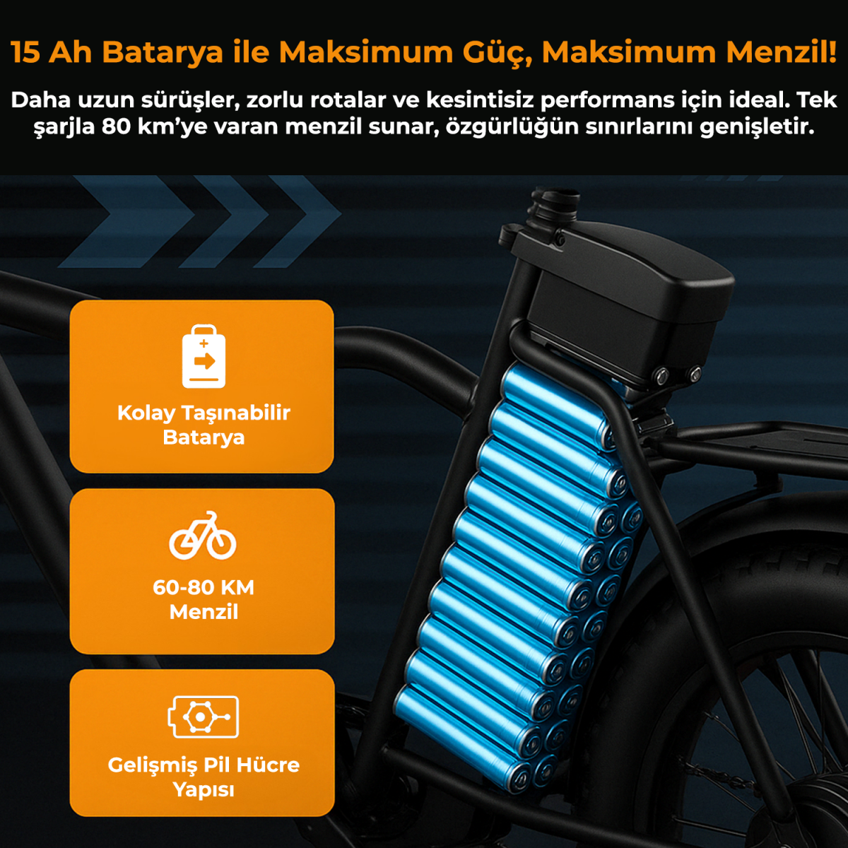 Roxform R-111 Elektrikli Katlanabilir Bisiklet 15AH Shimano Altus Hidrolik Fren Alüminyum Kadro - 46