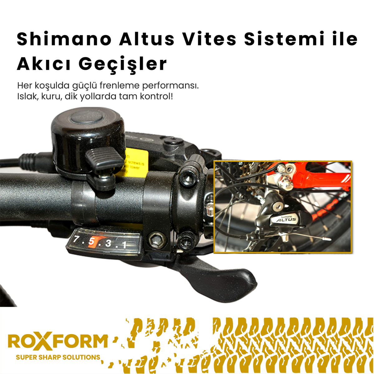 Roxform R-111 Elektrikli Katlanabilir Bisiklet 15AH Shimano Altus Hidrolik Fren Alüminyum Kadro - 52