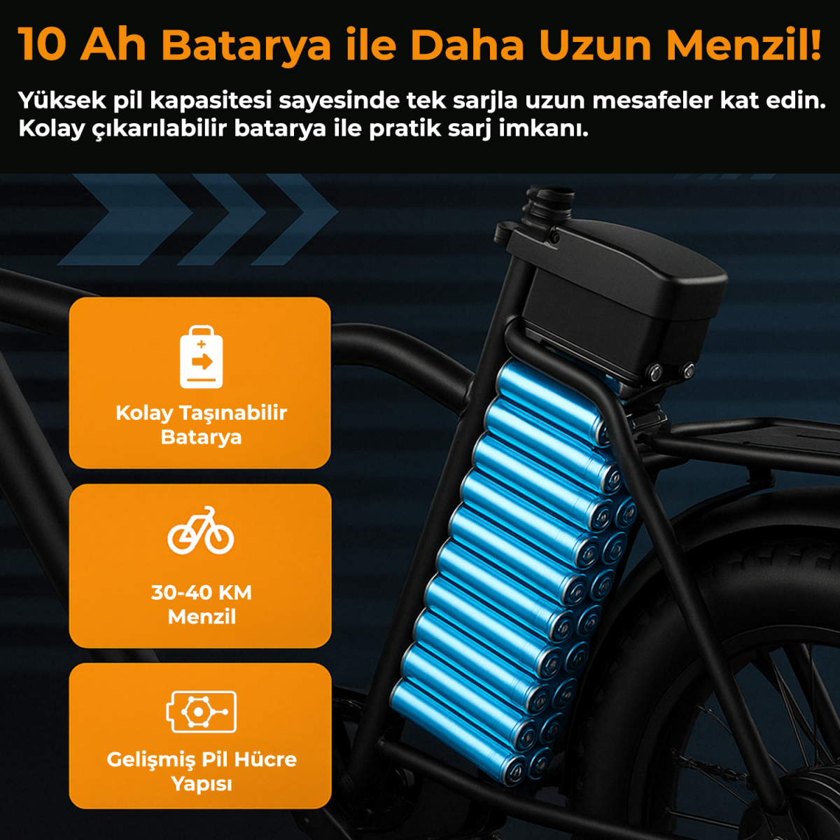 Roxform R-200 Elektrikli Katlanabilir Bisiklet 10AH Shimano Altus 20 İnç Şehir Bisikleti - 3