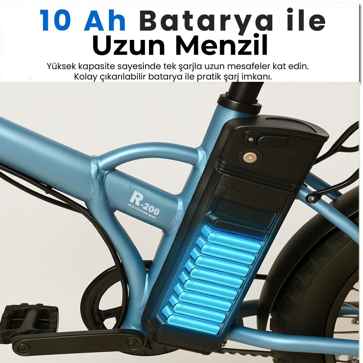 Roxform R-200 Elektrikli Katlanabilir Bisiklet 10AH Shimano Altus 20 İnç Şehir Bisikleti - 29