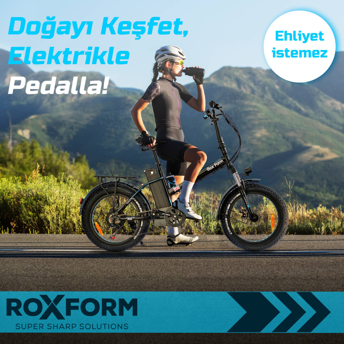 Roxform R-200 Elektrikli Katlanabilir Bisiklet 20 İnç Siyah - 7