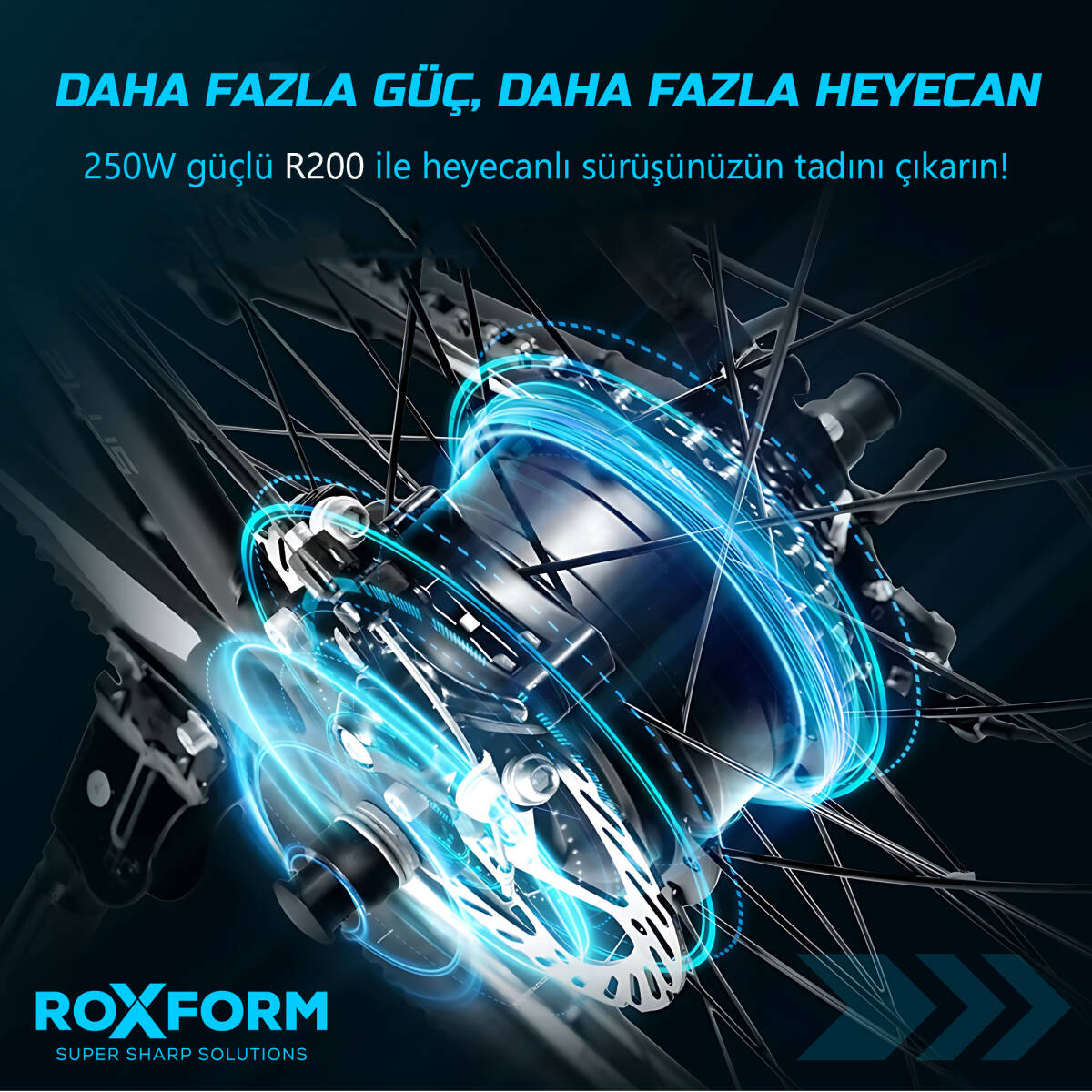 Roxform R-200 Elektrikli Katlanabilir Bisiklet 20 İnç Titanyum Mavi - 4
