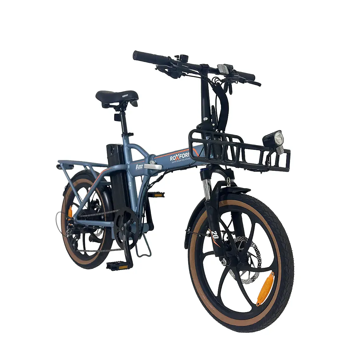 ÖN SİPARİŞ - Roxform R-222 Elektrikli Katlanabilir Bisiklet 20AH Shimano Altus Hidrolik Fren Alüminyum Kadro - 5