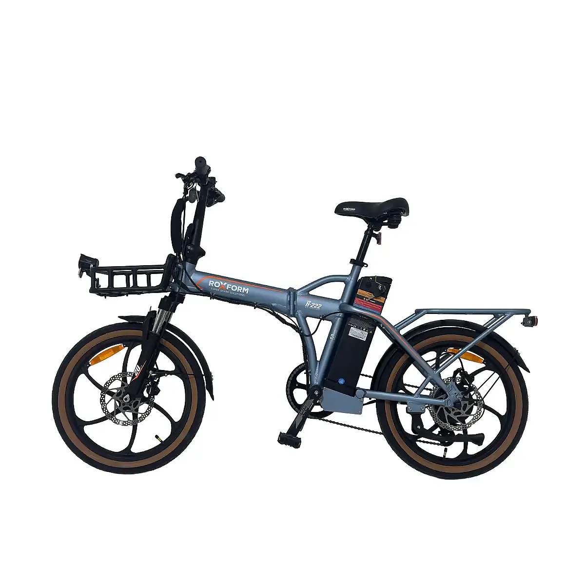 ÖN SİPARİŞ - Roxform R-222 Elektrikli Katlanabilir Bisiklet 20AH Shimano Altus Hidrolik Fren Alüminyum Kadro - 6