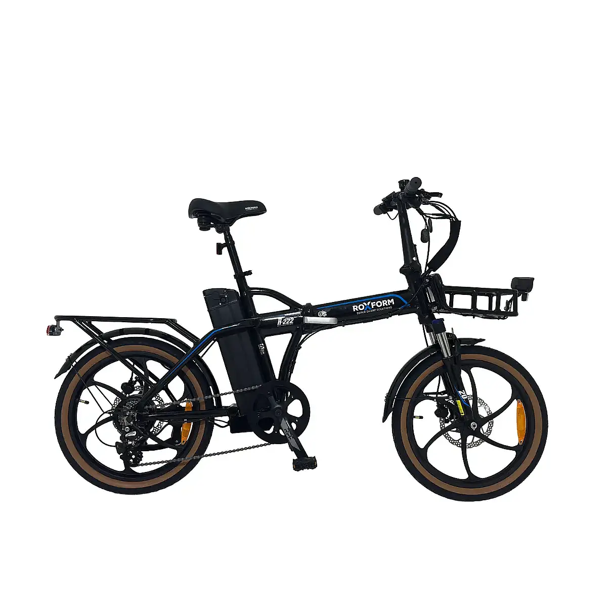 ÖN SİPARİŞ - Roxform R-222 Elektrikli Katlanabilir Bisiklet 20AH Shimano Altus Hidrolik Fren Alüminyum Kadro - 7